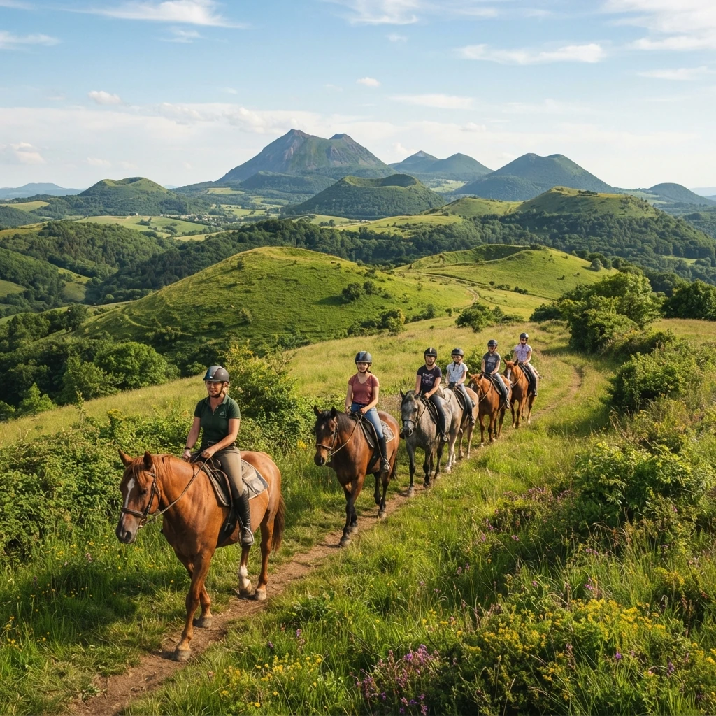 Balade à cheval dans les Volcans d'Auvergne, Puy-de-Dôme