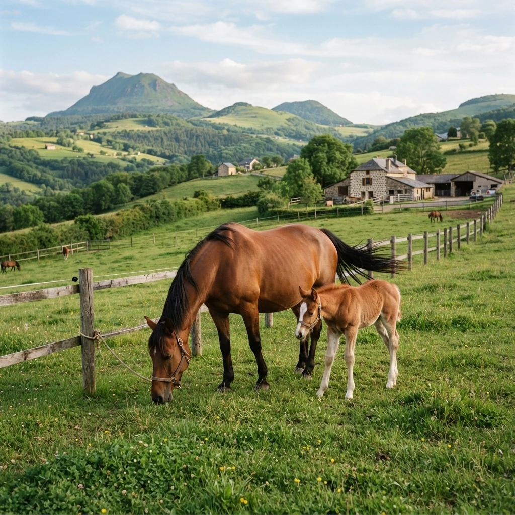 Élevage de chevaux au Caval&so, Aydat